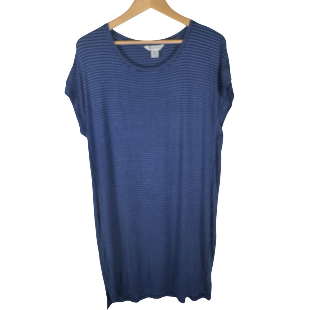 Tommy Bahama Striped Short Sleeve T-Shirt Dress Womens M‎ Blue